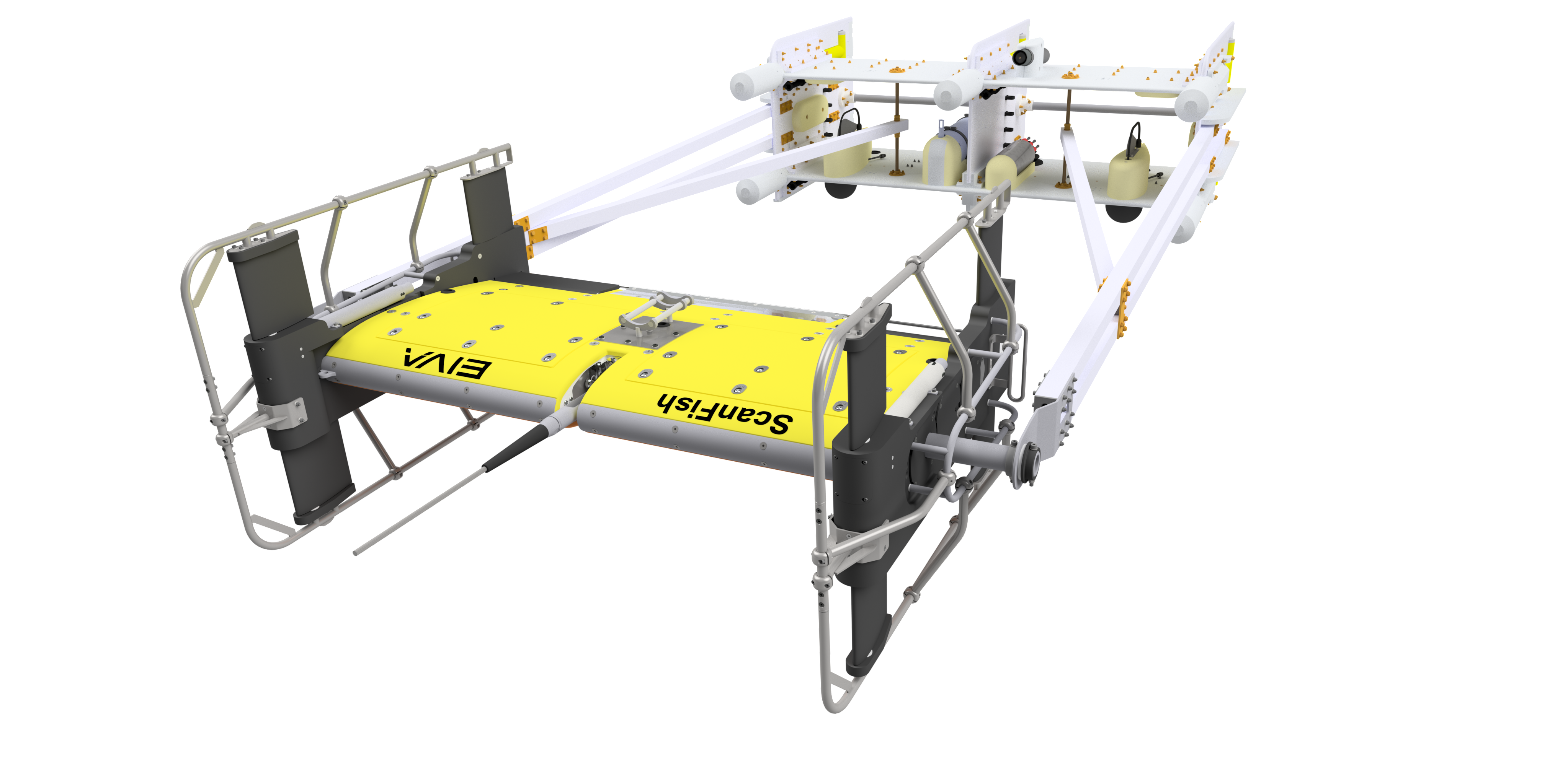 Render of EIVA’s Sub-bottom Imaging Frame – a modular structure designed for high-resolution sub-bottom profiling in subsea surveys.